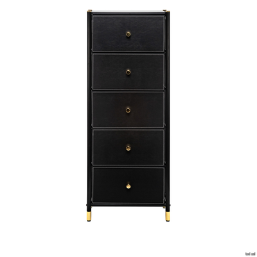 Комод Leset Нирита/Хайди, 5 ящиков, Черный
