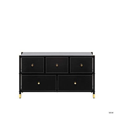 Комод Leset Нирита/Хайди широкий 5 ящиков, Черный