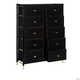 Комод Leset Нирита/Хайди, 10 ящиков, Черный