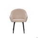 Стул с подлокотниками Leset Вайд, каркас Черный, велюр Бежевый