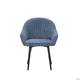 Стул с подлокотниками Leset Вайд, каркас Черный, велюр Синий