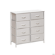 Комод Leset Линкс 8 ящ. (к/з), Каркас Белый, ящики Белые