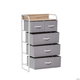 Комод Leset Ноа 5 ящ., Каркас Белый, Светло-серый