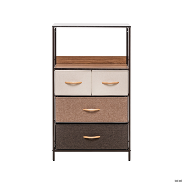 Комод Leset Локи 4 ящ., Коричневый, Бежевый