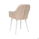 Стул с подлокотниками Leset Слим, каркас Белый, велюр Бежевый