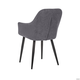 Стул с подлокотниками Leset Слим, каркас Черный, велюр Графит