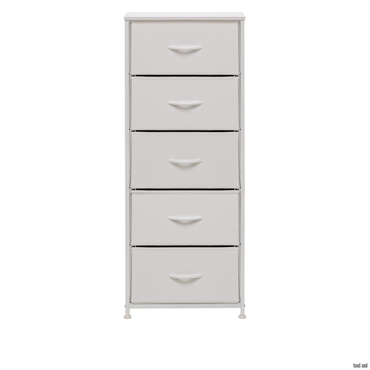 Комод Leset Линкс 5 ящ. (к/з), Каркас Белый, ящики Белые