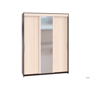 Шкаф-купе Сокол Контур ШР-1 с зеркалом Венге / Беленый дуб Венге / Беленый дуб