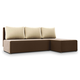 Угловой диван todzal Адажио Коричневый / Бежевый, велюр Универсальное