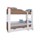 Двухъярусная кровать РВ Мебель Астра 2 Белый / Орех С ящиком