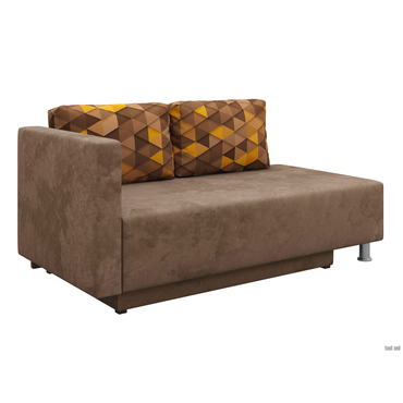 Прямой диван todzal Алекс Коричневый принт, велюр Универсальное