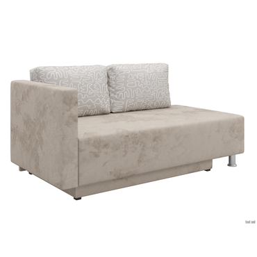 Прямой диван todzal Алекс Бежевый принт, велюр Универсальное