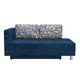 Прямой диван todzal Алекс Синий принт, велюр Универсальное
