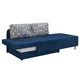 Прямой диван todzal Алекс Синий принт, велюр Универсальное