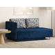Прямой диван todzal Алекс Синий принт, велюр Универсальное