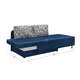Прямой диван todzal Алекс Синий принт, велюр Универсальное