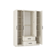 Распашной шкаф BTS Фиеста 4 двери Дуб Крафт белый Дуб Крафт белый