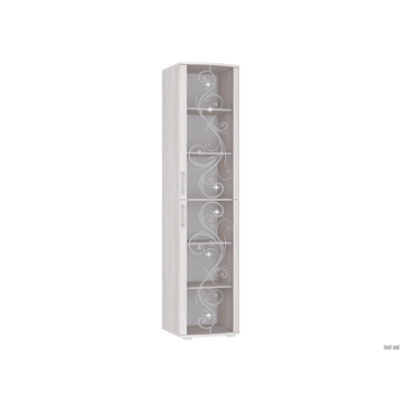 Шкаф-витрина Мебелони Флоренция Ясень белый Ясень белый