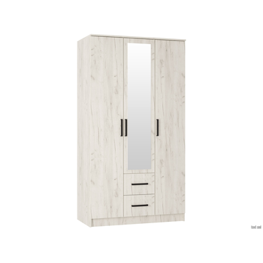 Распашной шкаф BTS Фиеста 3 двери Дуб Крафт белый Дуб Крафт белый