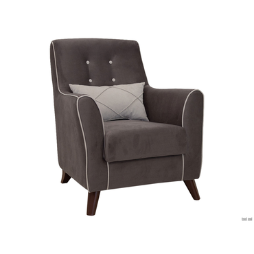 Кресло НижегородмебельИК Фрэнклин Мокко / Крем, велюр Мокко / Крем, велюр