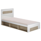 Односпальная кровать МК СТИЛЬ Палермо Ясень Шимо светлый / Белый глянец Ясень Шимо светлый / Белый глянец 90х200 см