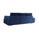 Угловой диван todzal Манхэттен Синий, велюр Слева