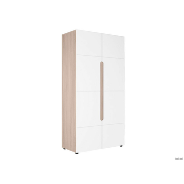 Распашной шкаф МК СТИЛЬ Палермо С Ясень Шимо светлый / Белый глянец 207,8 см