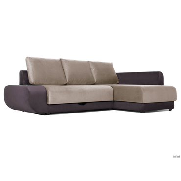 Угловой диван todzal Манхэттен Какао, велюр Справа