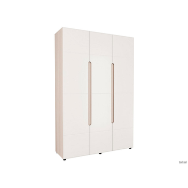 Распашной шкаф МК СТИЛЬ Палермо С Ясень Шимо светлый / Белый глянец 230 см