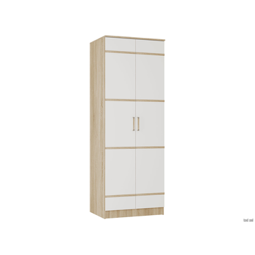 Распашной шкаф BTS Сакура Дуб Сонома / Белый Дуб Сонома / Белый
