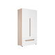 Распашной шкаф МК СТИЛЬ Палермо С Ясень Шимо светлый / Белый глянец Без зеркала