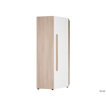 Распашной шкаф МК СТИЛЬ Палермо С Ясень Шимо светлый / Белый глянец Ясень Шимо светлый / Белый глянец