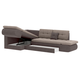 Угловой диван todzal Санторини с трещотками Коричневый, велюр Универсальное