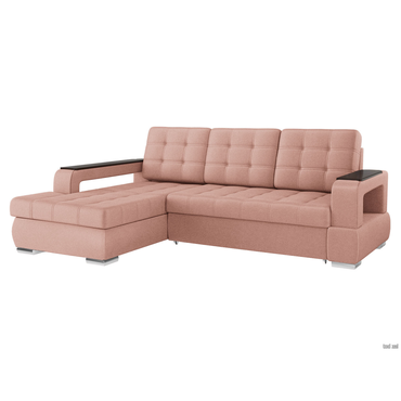 Угловой диван todzal Прагма Бежевый, велюр Слева