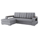 Угловой диван todzal Прагма Серый, иск. замша Слева