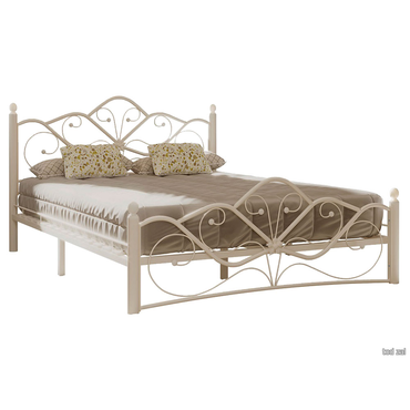 Двуспальная кровать Форвард-мебель Влада Кремово-белый, металл 180х200 см