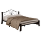 Двуспальная кровать Форвард-мебель Сандра Лайт Черный, металл / Шоколад, массив 160х200 см