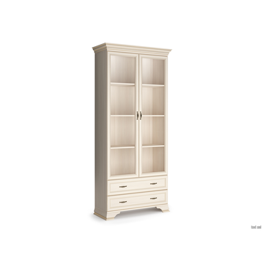 Шкаф-витрина Кураж Сиена Бодега белый, патина золото Бодега белый, патина золото