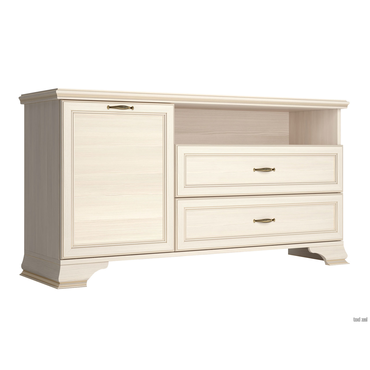 ТВ-тумба Кураж Сиена Бодега белый, патина золото Бодега белый, патина золото