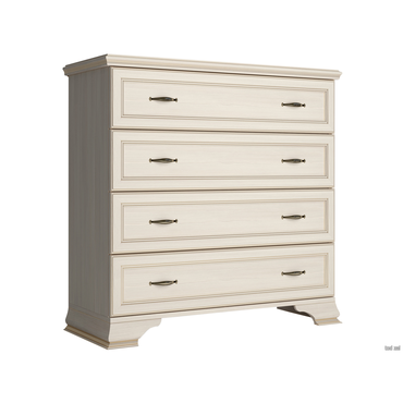 Комод Кураж Сиена-15 Бодега белый, патина золото Бодега белый, патина золото