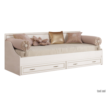 Тахта Кураж Сиена Бодега белый, патина золото Бодега белый, патина золото 90х200 см