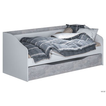 Детская кровать Мебелони Паскаль Белый / Цемент светлый Белый / Цемент светлый