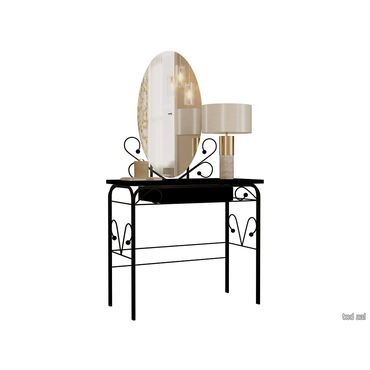 Туалетный столик Форвард-мебель Сандра Венге / Черный, металл Венге / Черный, металл