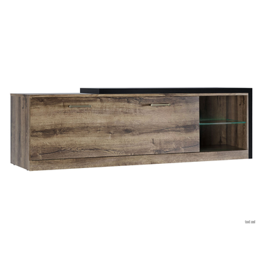 ТВ-тумба Анрэкс Джагер Дуб монастырский / Черный С подставкой