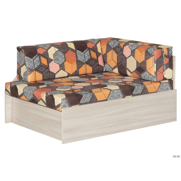 Прямой диван Первый Мебельный Скаут Геометрия коричневый, микровелюр Универсальное