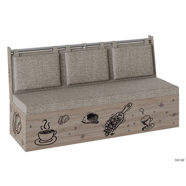 Кухонный диван Budunov Group Риккардо Дуб сонома трюфель / Бежевый, ткань Дуб сонома трюфель / Бежевый, ткань