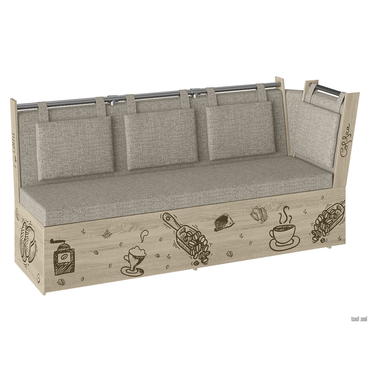 Кухонный диван Budunov Group Риккардо Дуб сонома / Бежевый, ткань Дуб сонома / Бежевый, ткань