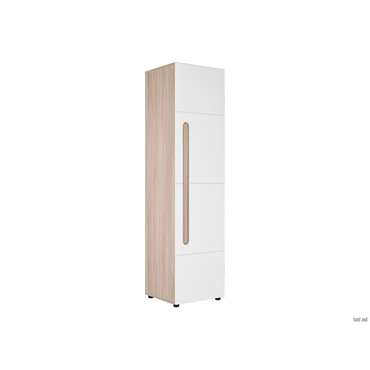 Распашной шкаф МК СТИЛЬ Палермо С Ясень Шимо светлый / Белый глянец 207,8 см