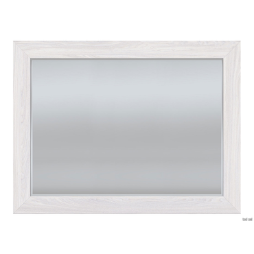Настенное зеркало Кураж Парма Нео 22 Ясень Анкор светлый / Экокожа белая Ясень Анкор светлый / Экокожа белая