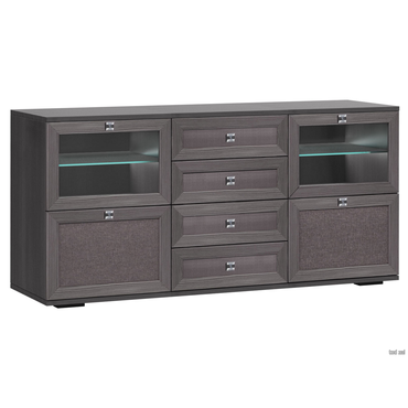 Комод Кураж Парма Нео 24 Лиственница темная / Экокожа дила Лиственница темная / Экокожа дила